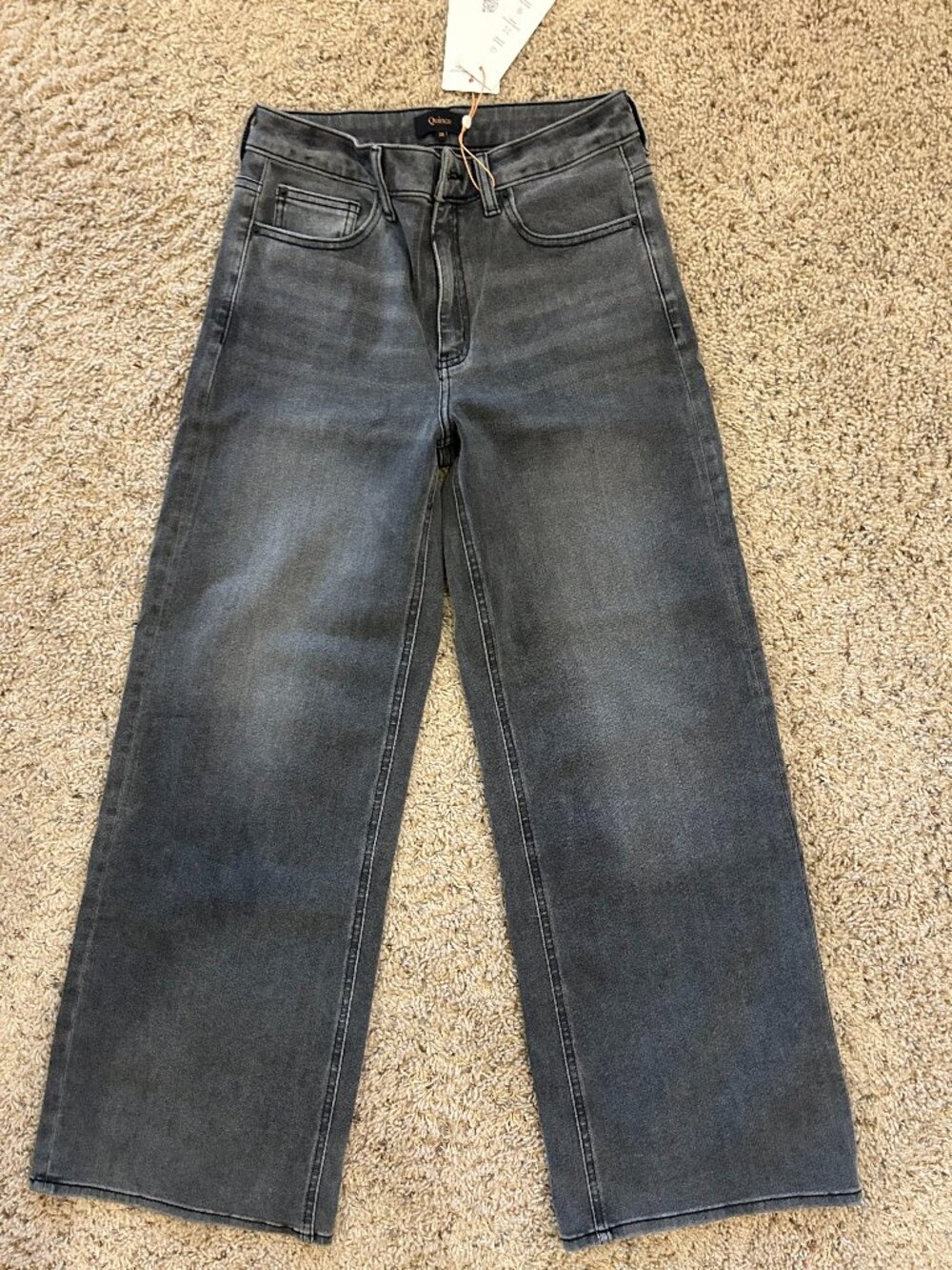 Quince Jeans Bella stretch wide leg 30" grayed out 28/30